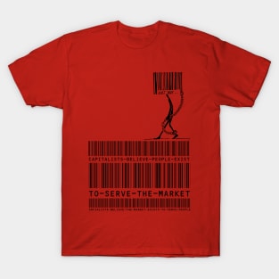 Capitalism Versus Socialism Barcode T-Shirt